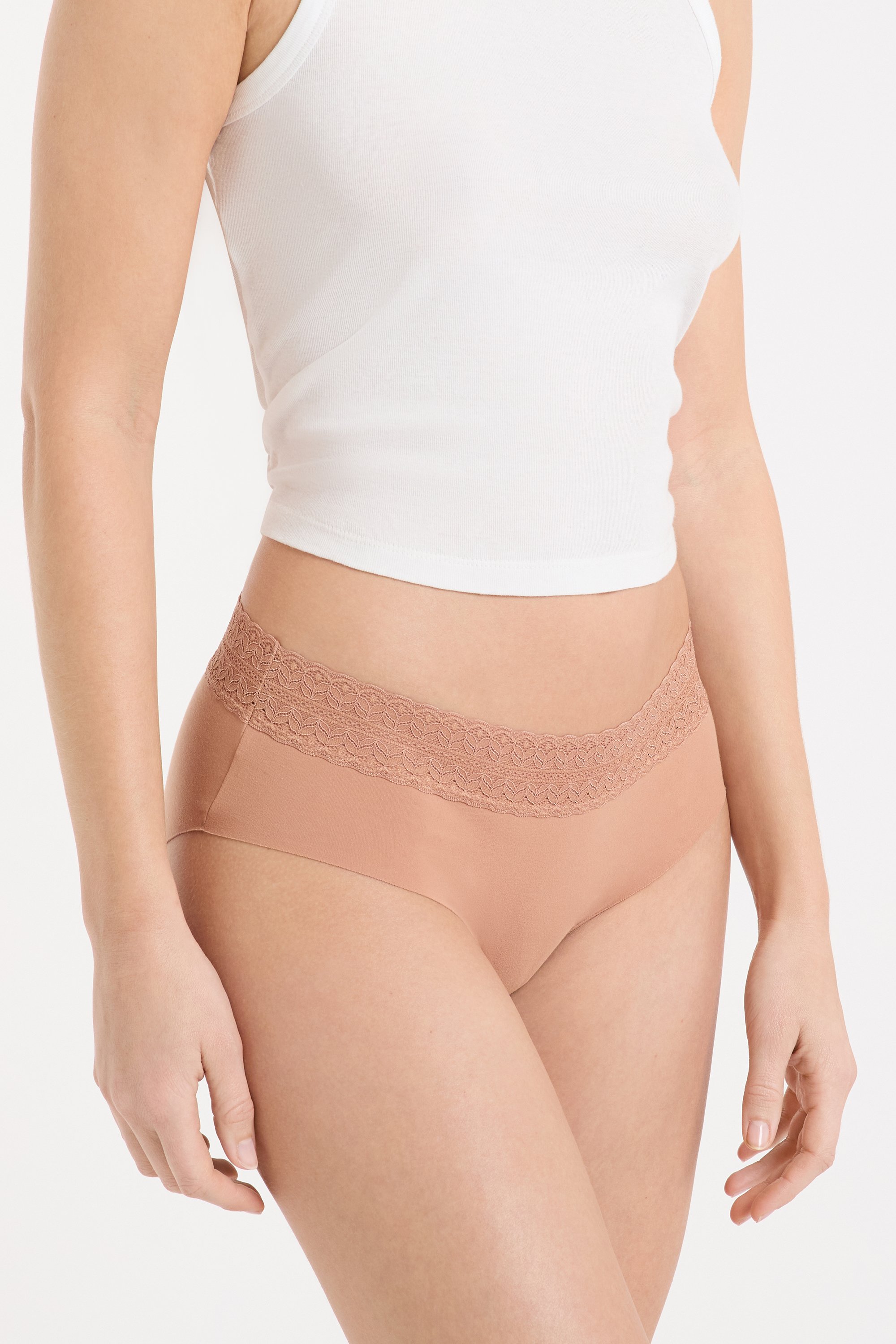 Baumwoll-Boyshort mit Naht am Rücken