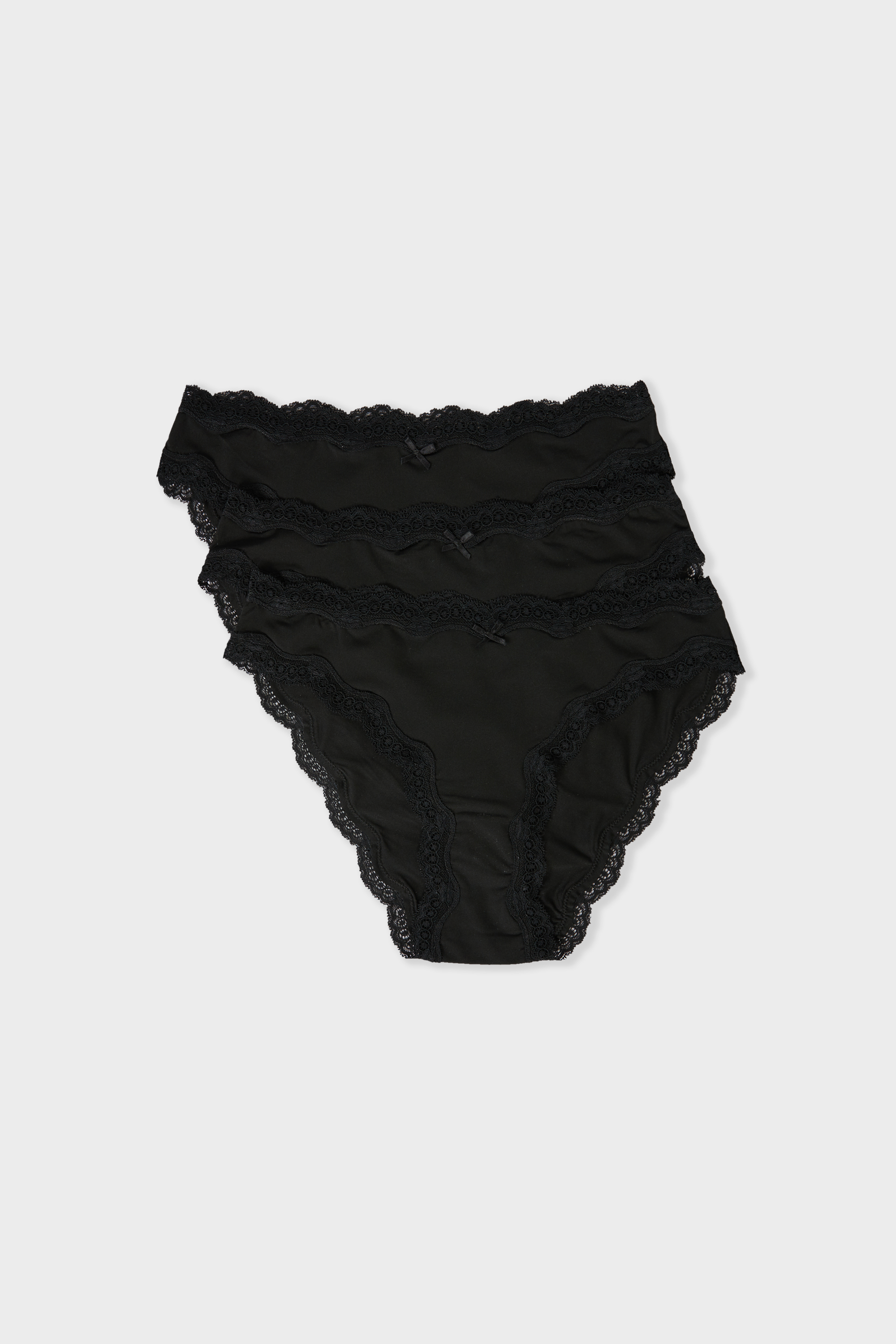 3er-Pack Baumwoll- und Spitzen-Briefs