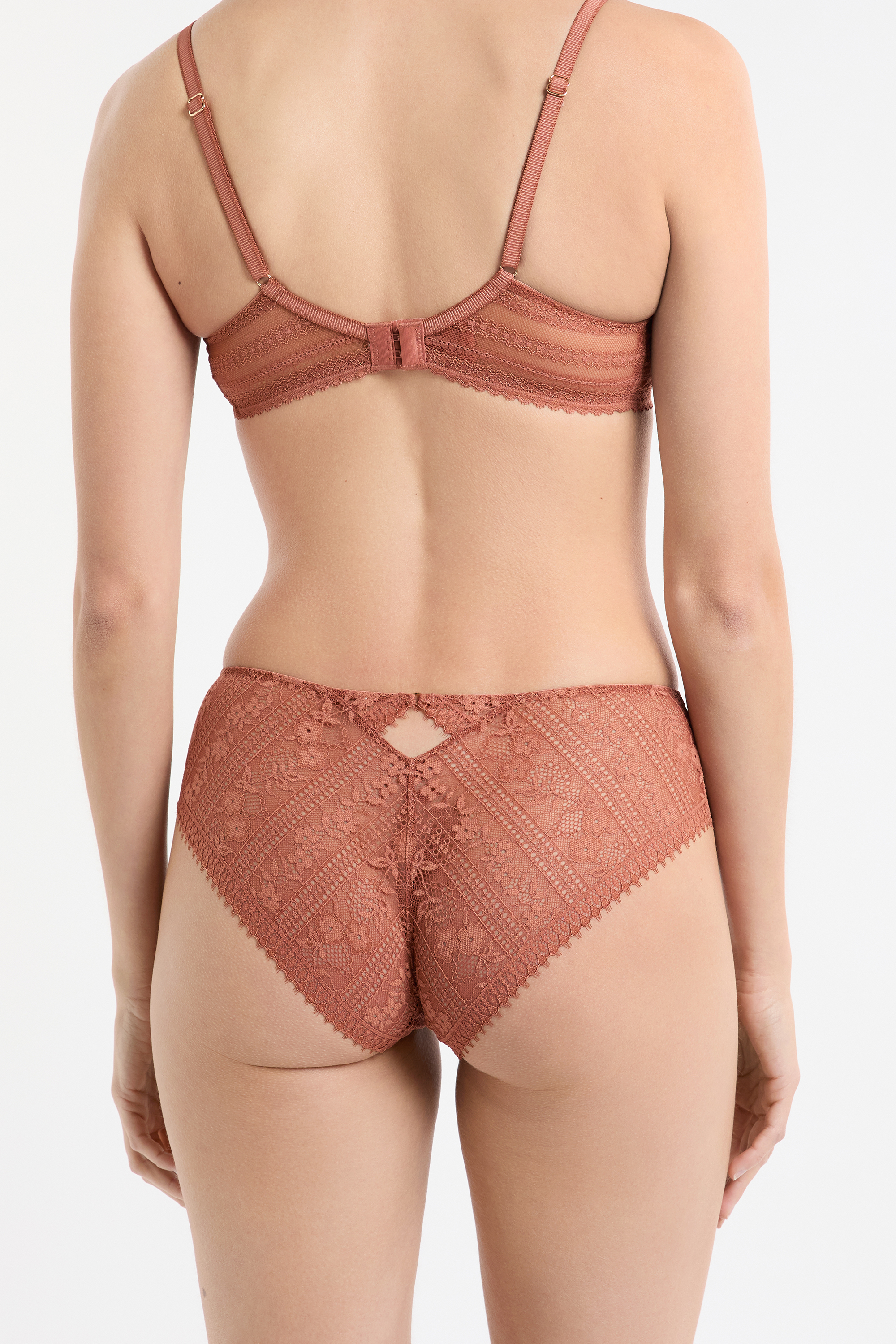 Bügelloses Boyshort aus Spitze