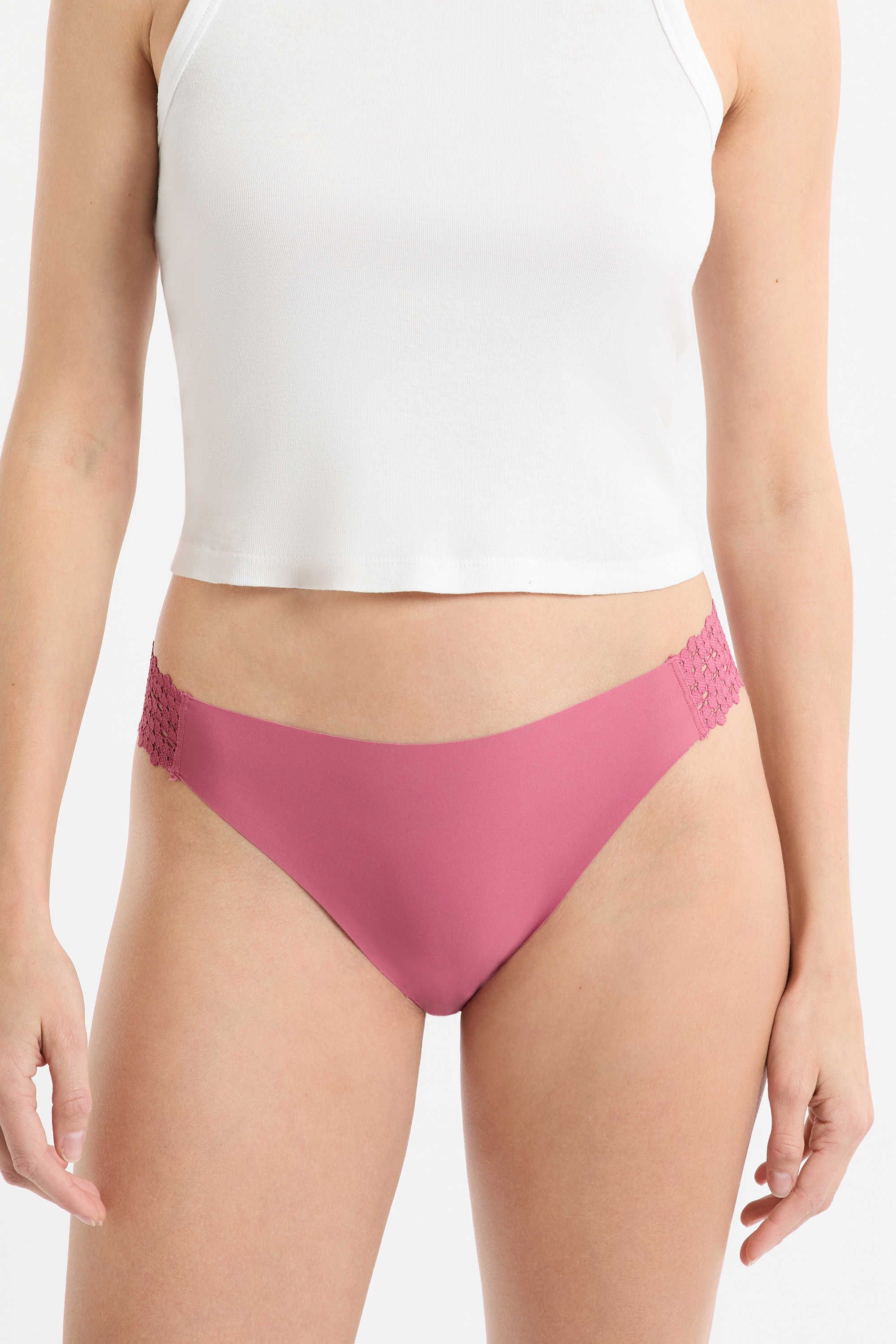 Microfaser- und Spitzen-Briefs