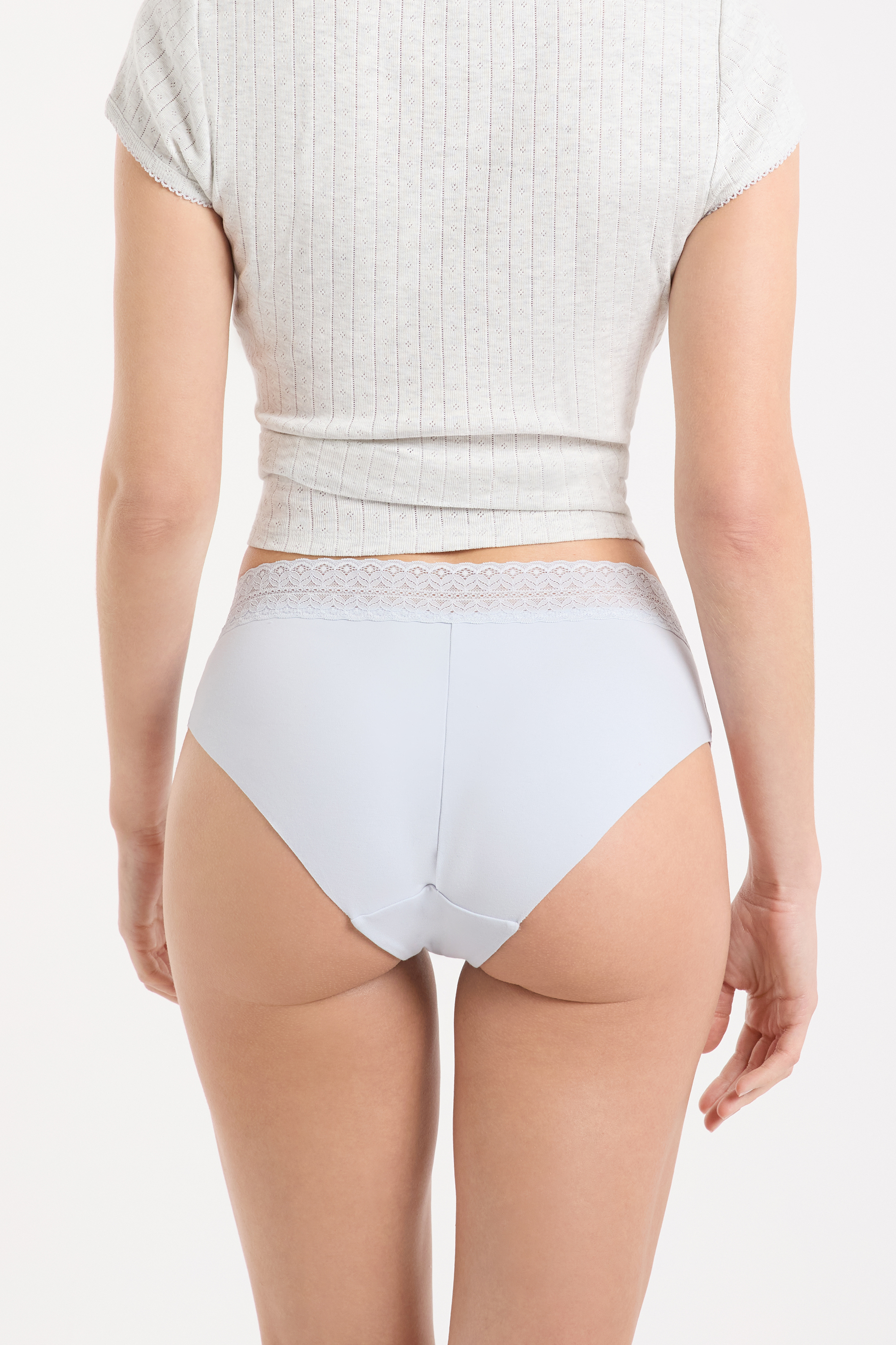 Baumwoll-Boyshort mit Rückennaht