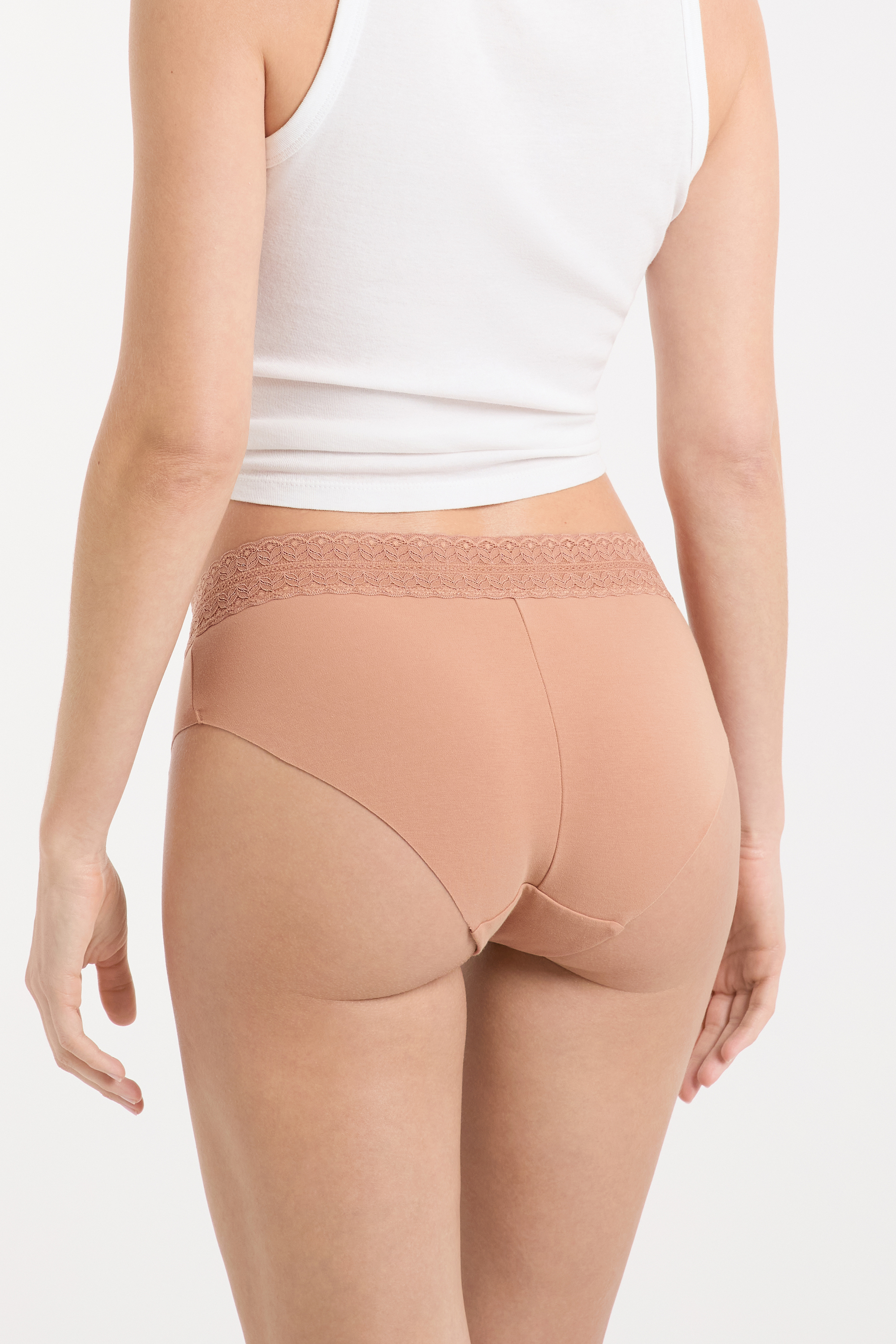 Baumwoll-Boyshort mit Naht am Rücken